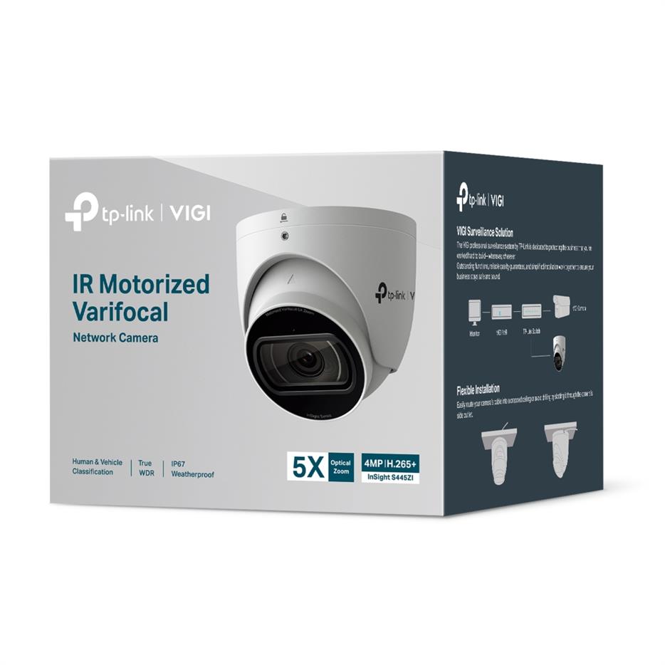 TP-Link VIGI InSight S445ZI 4MP IR Motorized Varifocal Turret PoE Camera