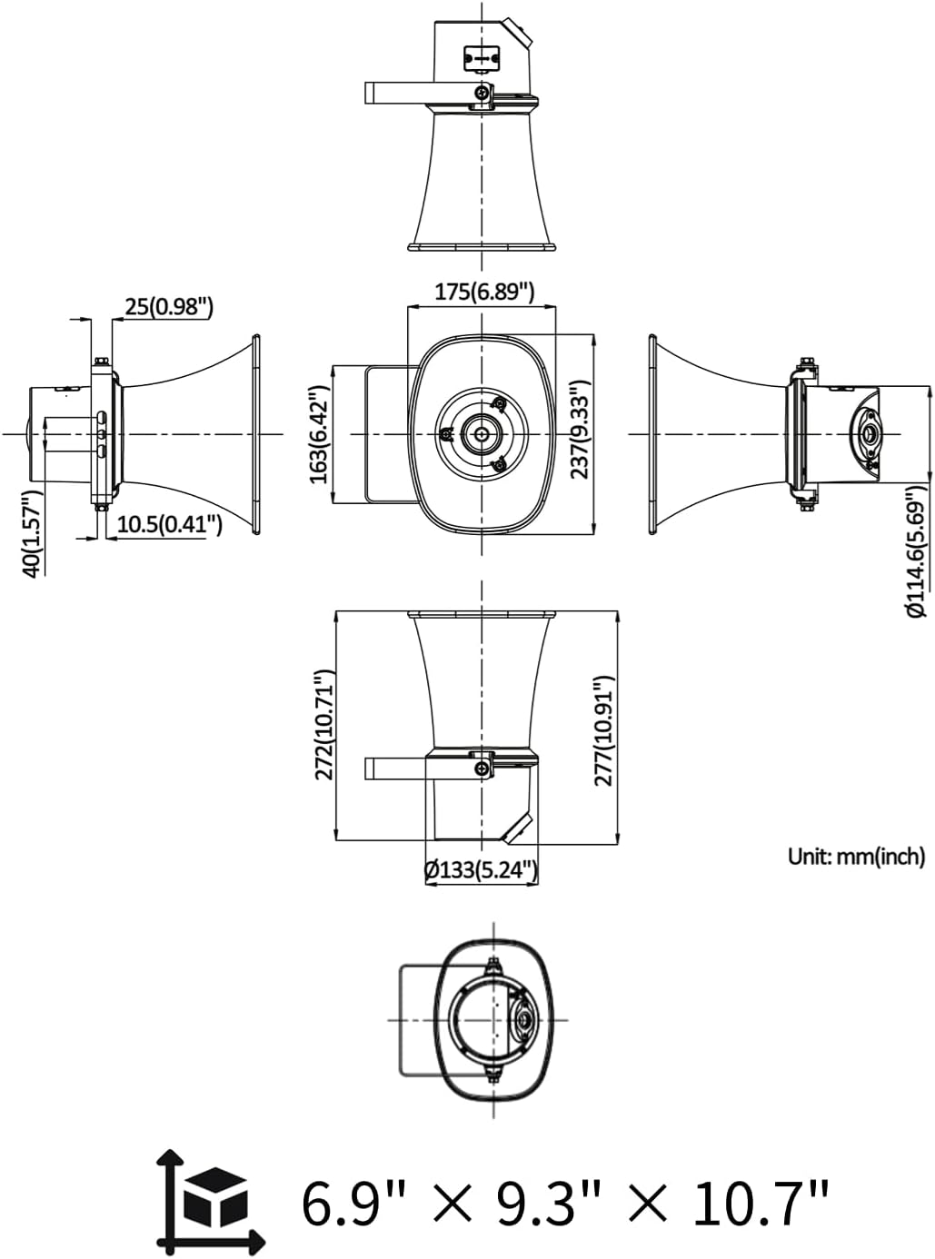 Hikvision DS-QAZ1307G1T-E 7W Network Horn Speaker