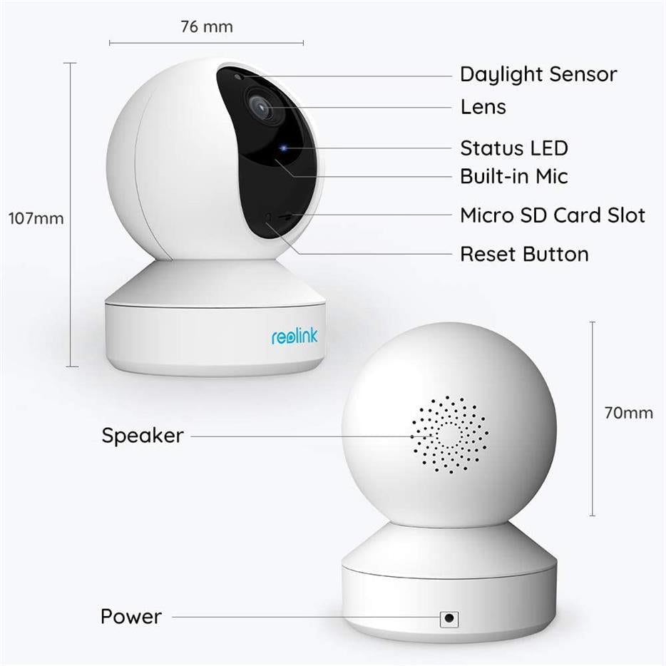 Reolink E330 4MP Indoor WiFi Camera with Person/Pet Detection