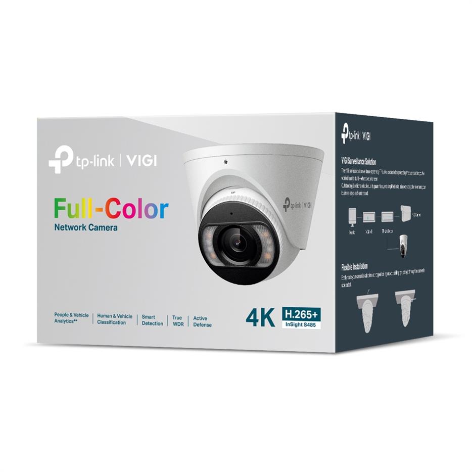 TP-Link VIGI Insight S485(2.8mm) 8MP Full-Color Turret PoE Camera