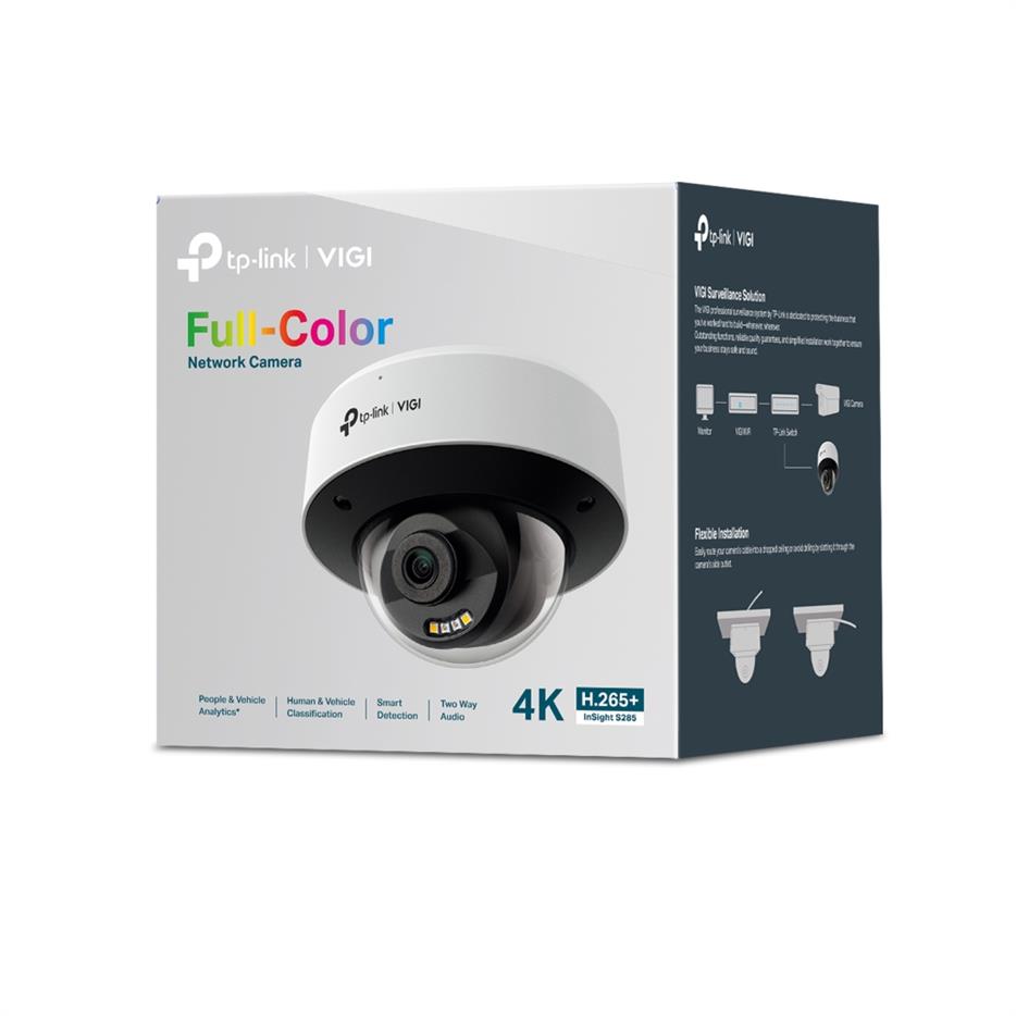 TP-Link VIGI Insight S285(2.8mm) 8MP Full-Color Dome PoE Camera