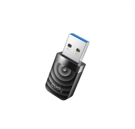 Cudy WU1300S AC1300 Wi-Fi USB 3.0 Adapter | 5Ghz/2.4Ghz, for Desktop/Laptop, Compatible with Windows 7/8/8.1/10/11, mac OS 10.6～10.15.3, Linux